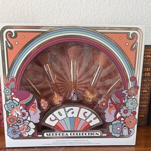 COACH x SEPHORA COLLECTION Tea Rose Set 5 BRUSHES + HOLDER & RINGS NEW IN BOX